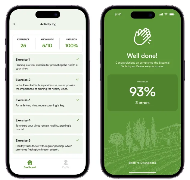 3D2Cut app course dashboard